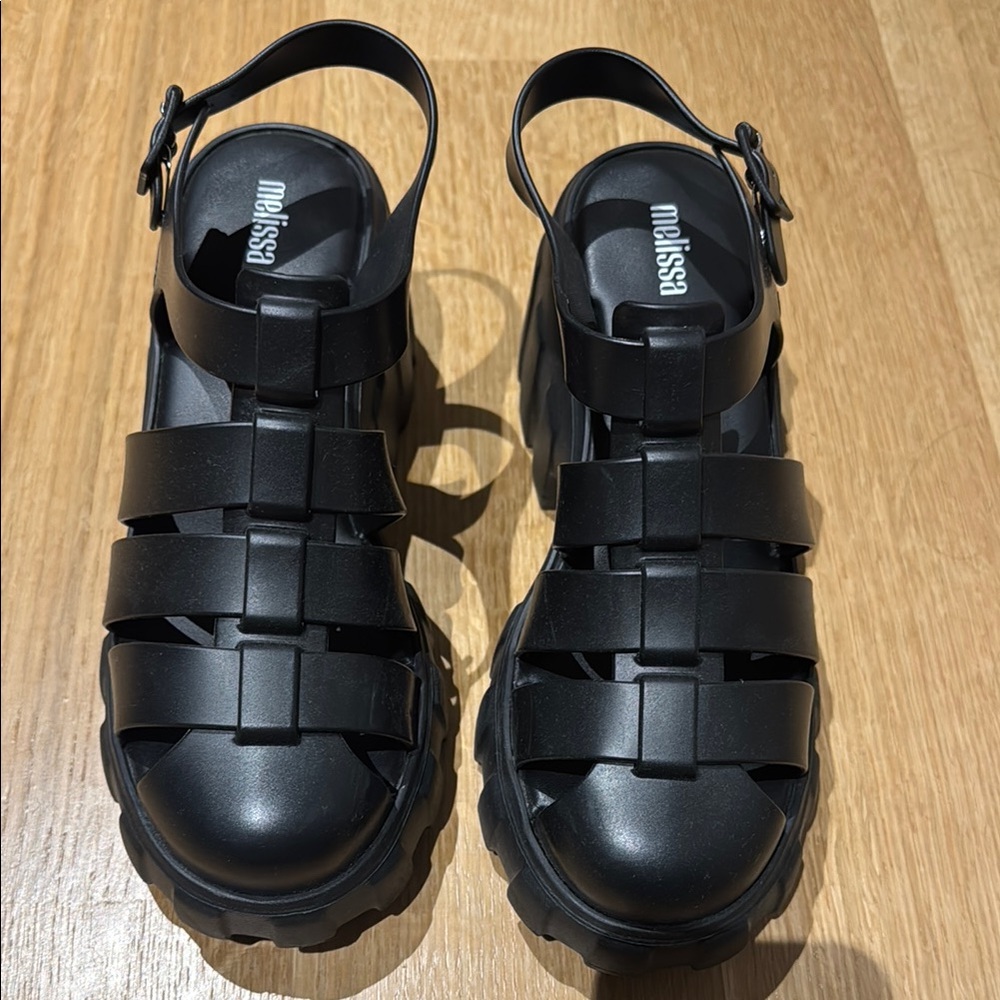 Melissa Black Strappy Sandals